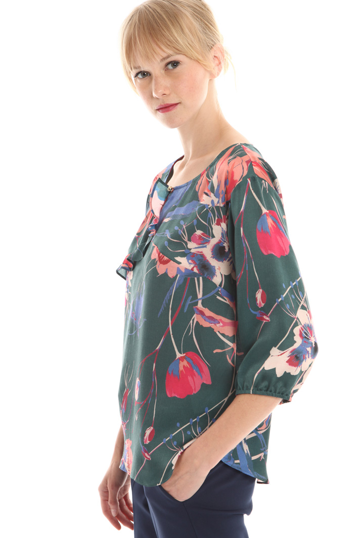 Blusa in raso stampato Fashion Market Blusa in raso stampato Fashion Market