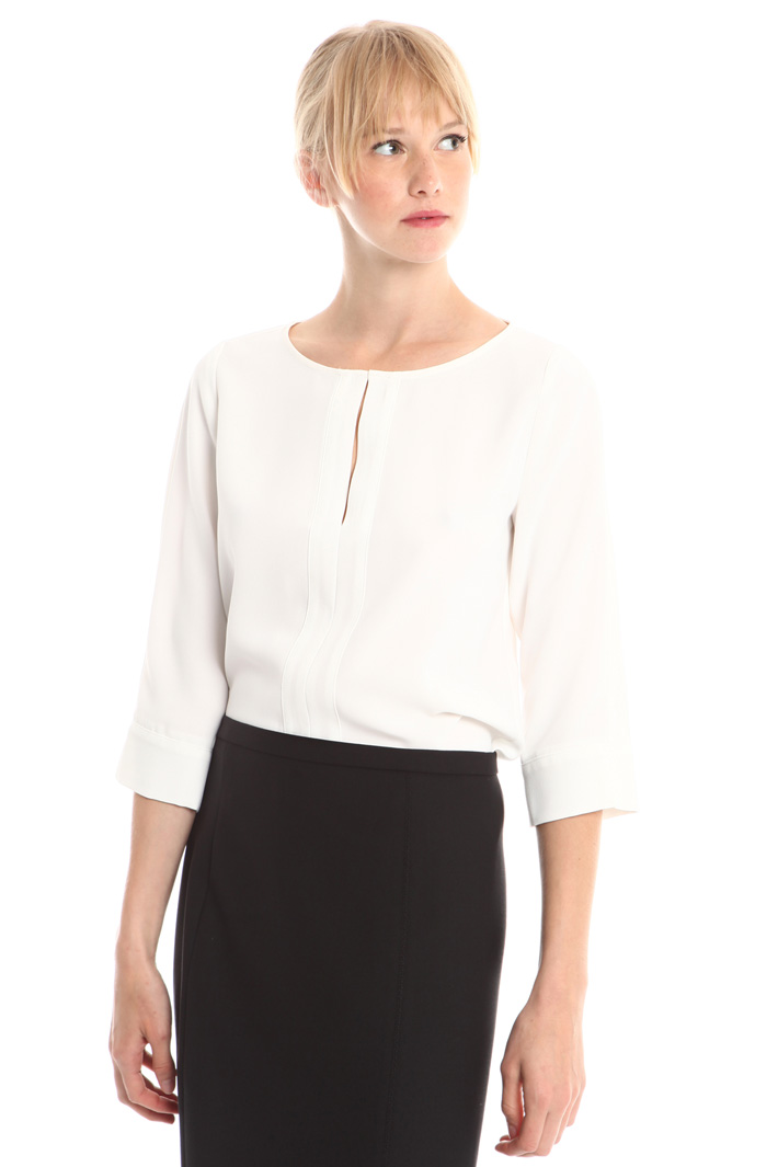 Casacca in crepe enver satin Fashion Market Casacca in crepe enver satin Fashion Market