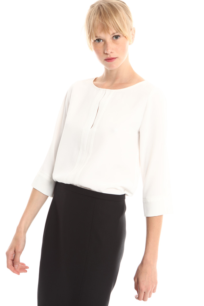 Casacca in crepe enver satin Fashion Market Casacca in crepe enver satin Fashion Market