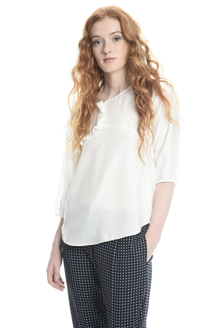 Blusa in voile con ruches Fashion Market Blusa in voile con ruches Fashion Market