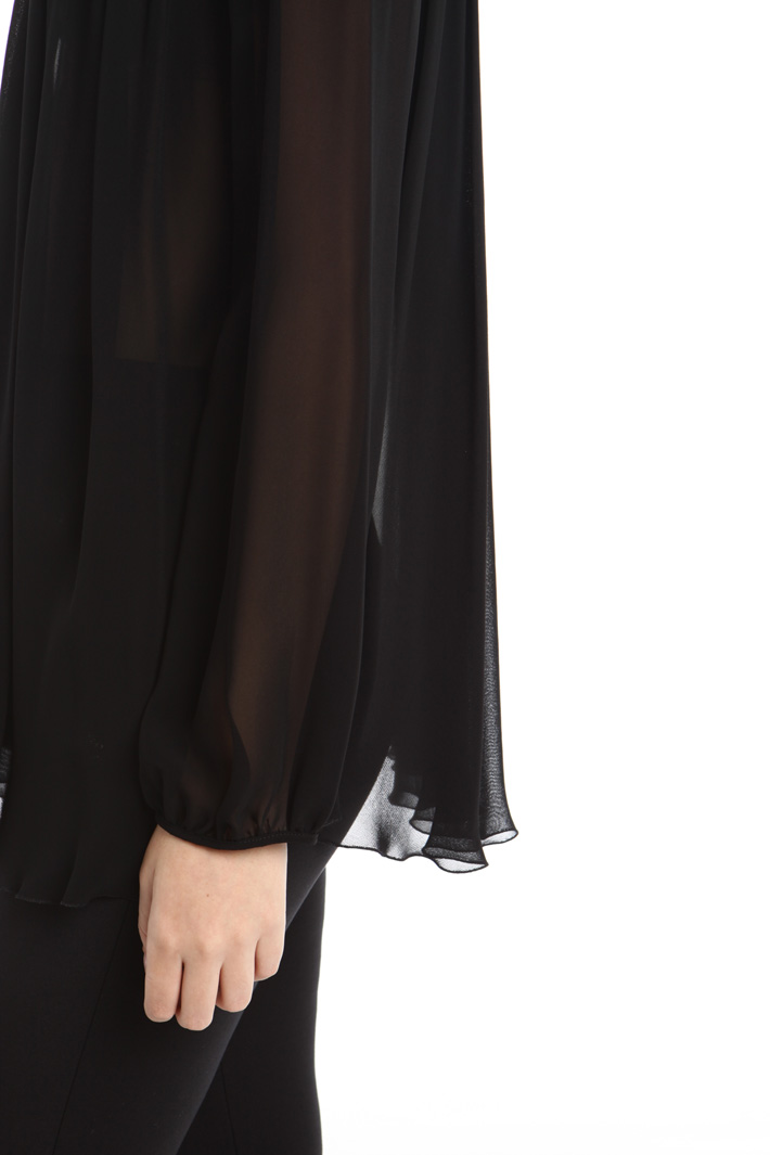 Blusa fluida in georgette Fashion Market Blusa fluida in georgette Fashion Market