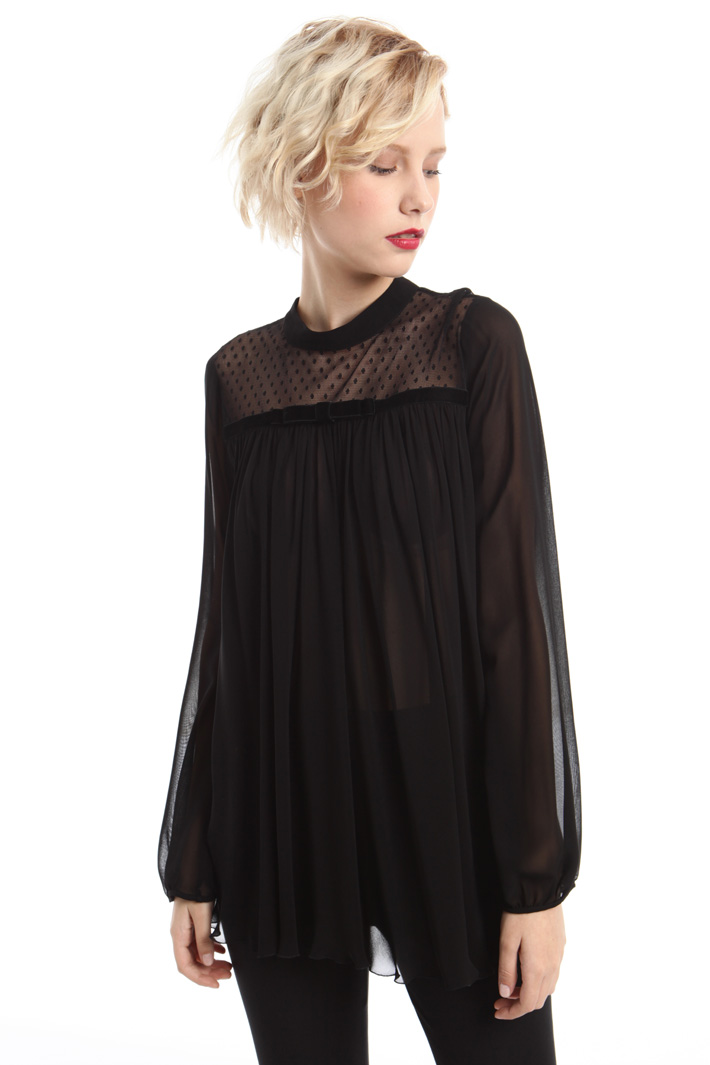 Blusa fluida in georgette Fashion Market Blusa fluida in georgette Fashion Market