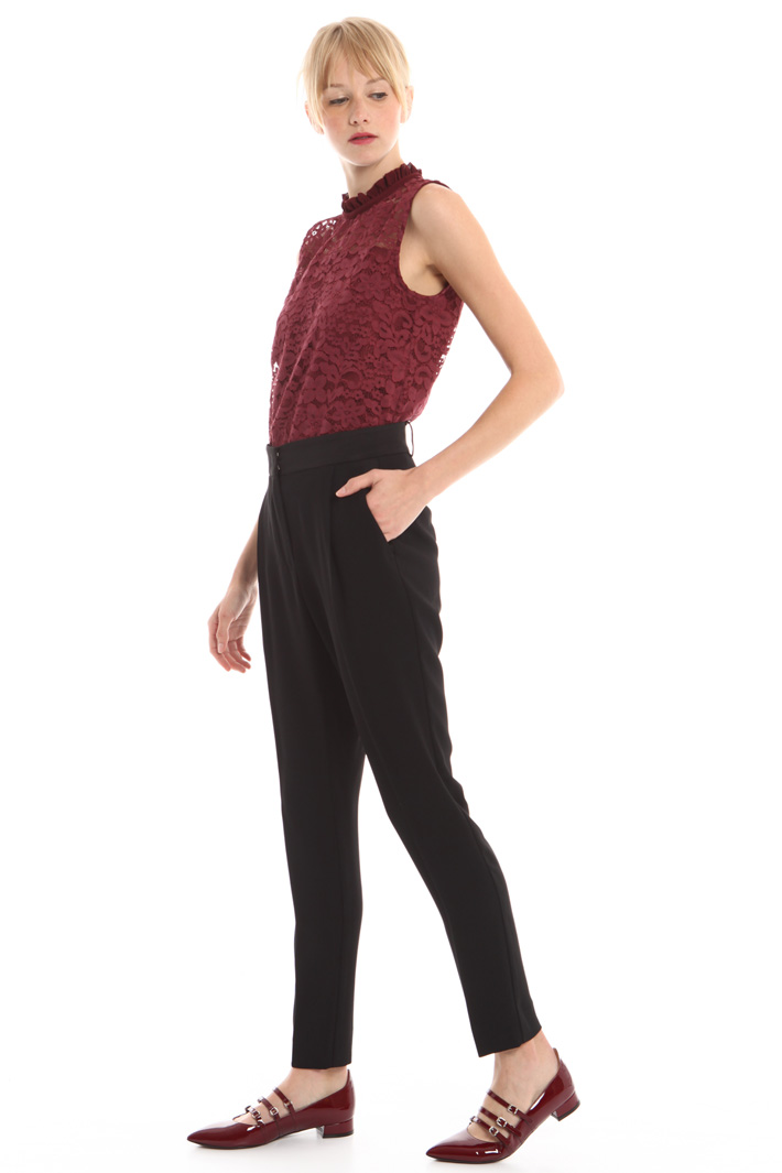 Pantalone in crepe enver satin Fashion Market Pantalone in crepe enver satin Fashion Market