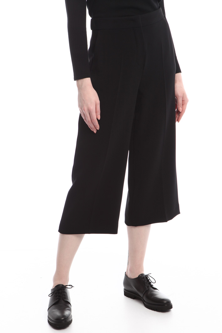 Pantaloni cropped in cady Fashion Market Pantaloni cropped in cady Fashion Market