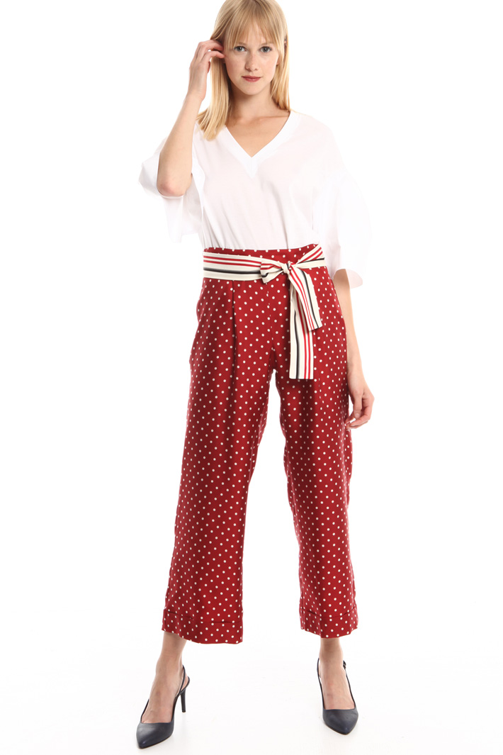 Pantalone in twill di seta Fashion Market Pantalone in twill di seta Fashion Market