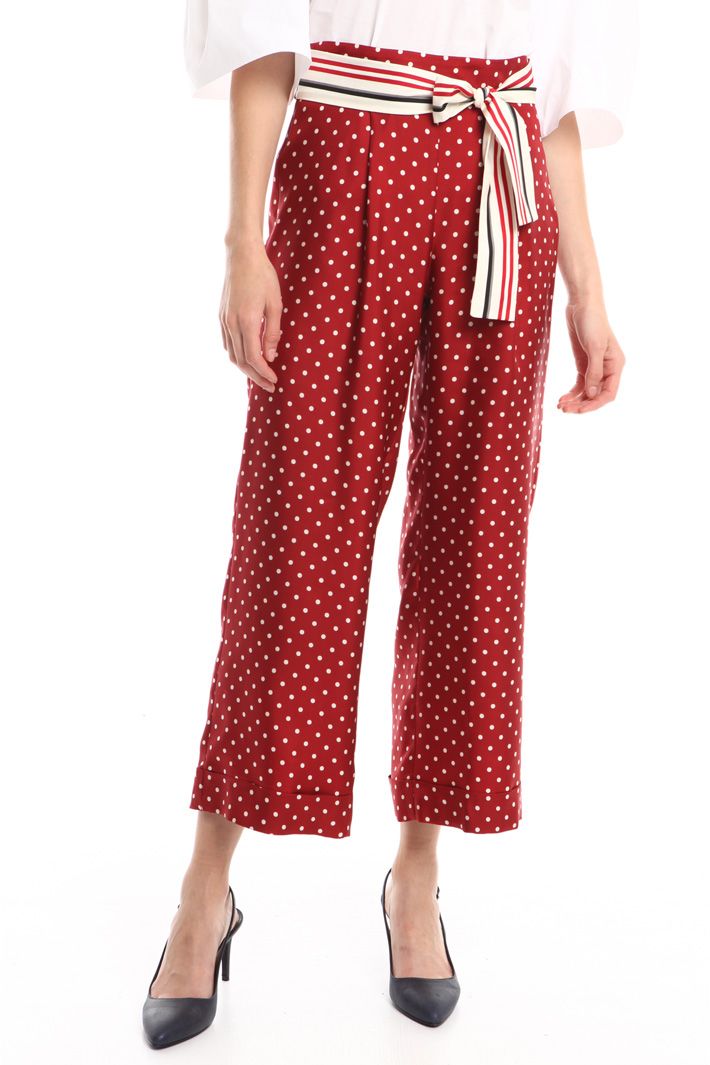 Pantalone in twill di seta Fashion Market Pantalone in twill di seta Fashion Market