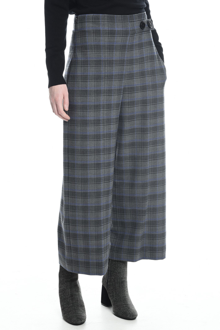 Pantaloni cropped motivo check Fashion Market Pantaloni cropped motivo check Fashion Market