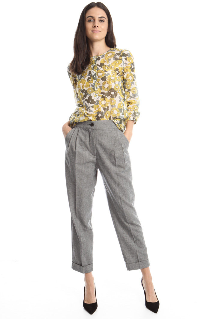 Pantaloni a carota in flanella Fashion Market Pantaloni a carota in flanella Fashion Market