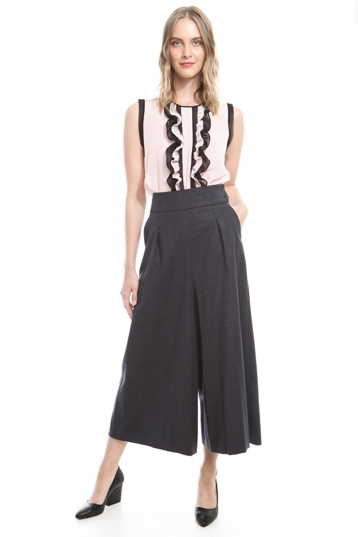 Pantaloni cropped in flanella Fashion Market Pantaloni cropped in flanella Fashion Market