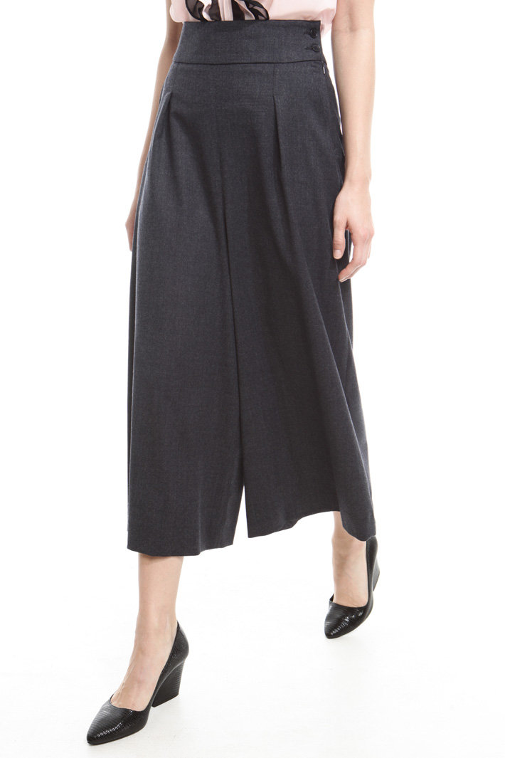 Pantaloni cropped in flanella Fashion Market Pantaloni cropped in flanella Fashion Market