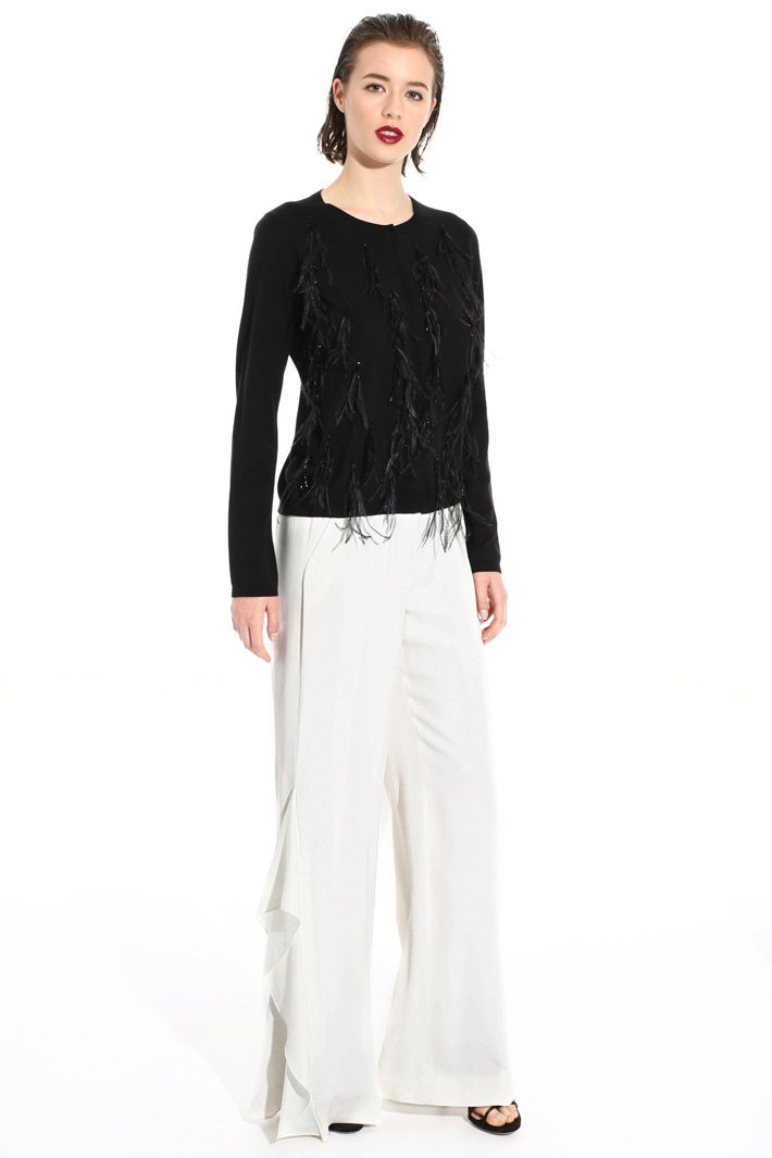 Pantalone enver satin opaco Fashion Market Pantalone enver satin opaco Fashion Market