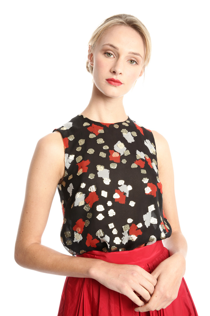 Top in crepe fil coupé Fashion Market Top in crepe fil coupé Fashion Market