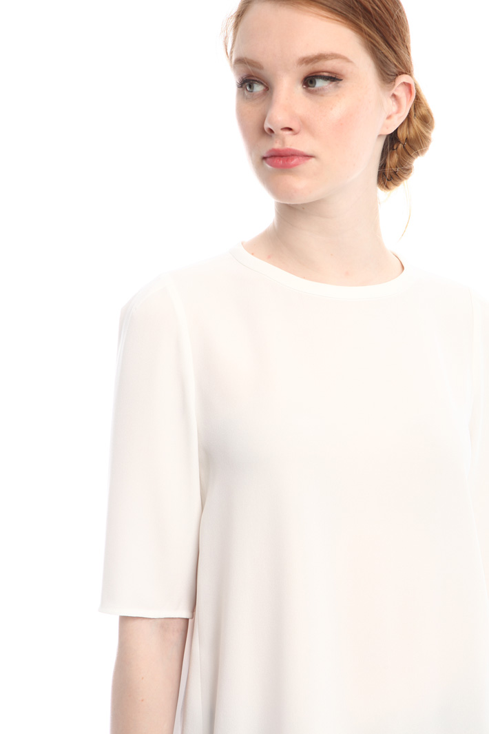 Casacca in crepe enver satin Fashion Market Casacca in crepe enver satin Fashion Market