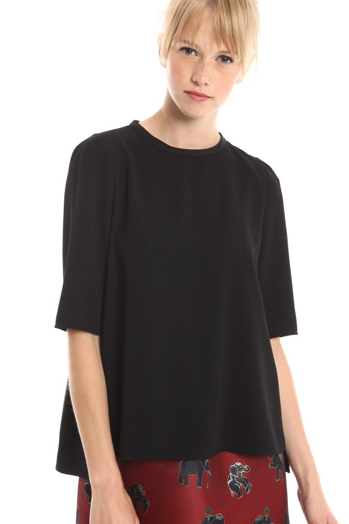 Casacca in crepe enver satin Fashion Market Casacca in crepe enver satin Fashion Market