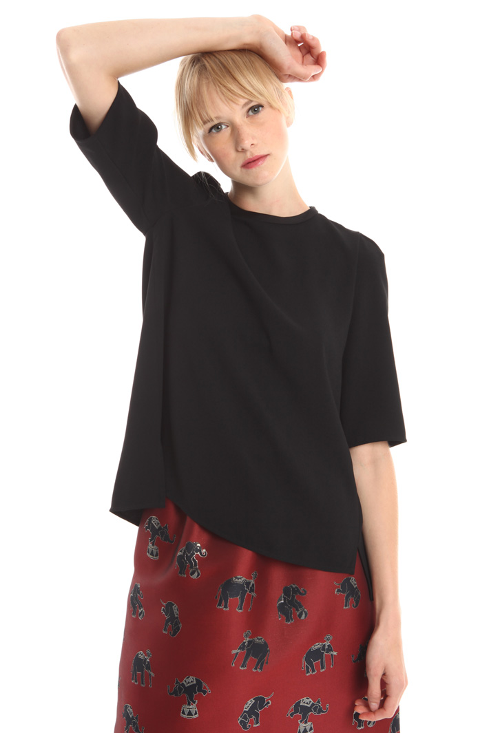 Casacca in crepe enver satin Fashion Market Casacca in crepe enver satin Fashion Market