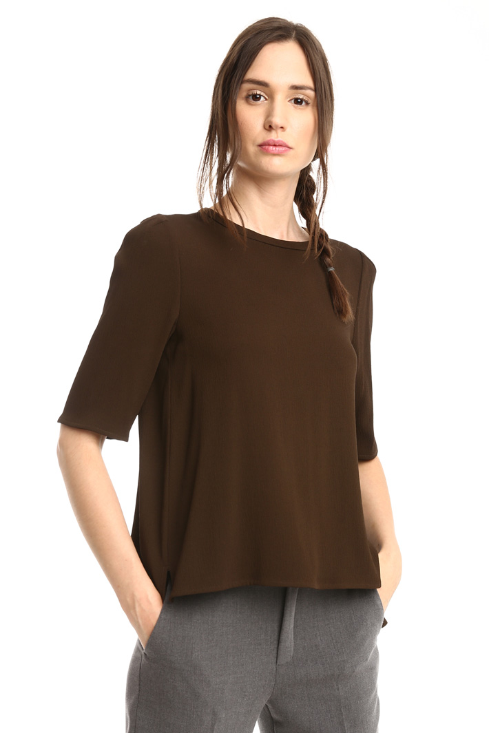 Casacca in crepe enver satin Fashion Market Casacca in crepe enver satin Fashion Market