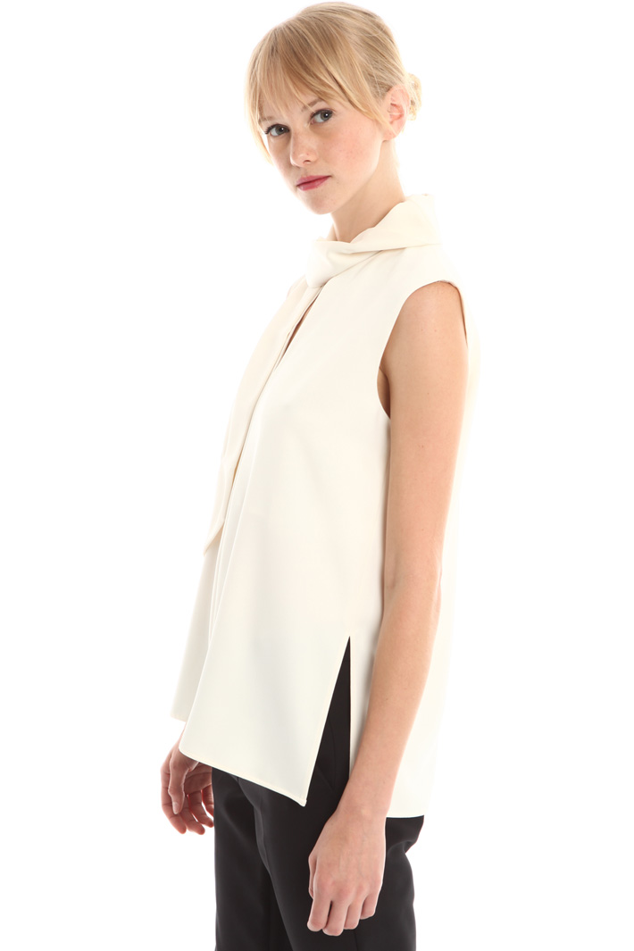 Top in crepe enver satin Fashion Market Top in crepe enver satin Fashion Market