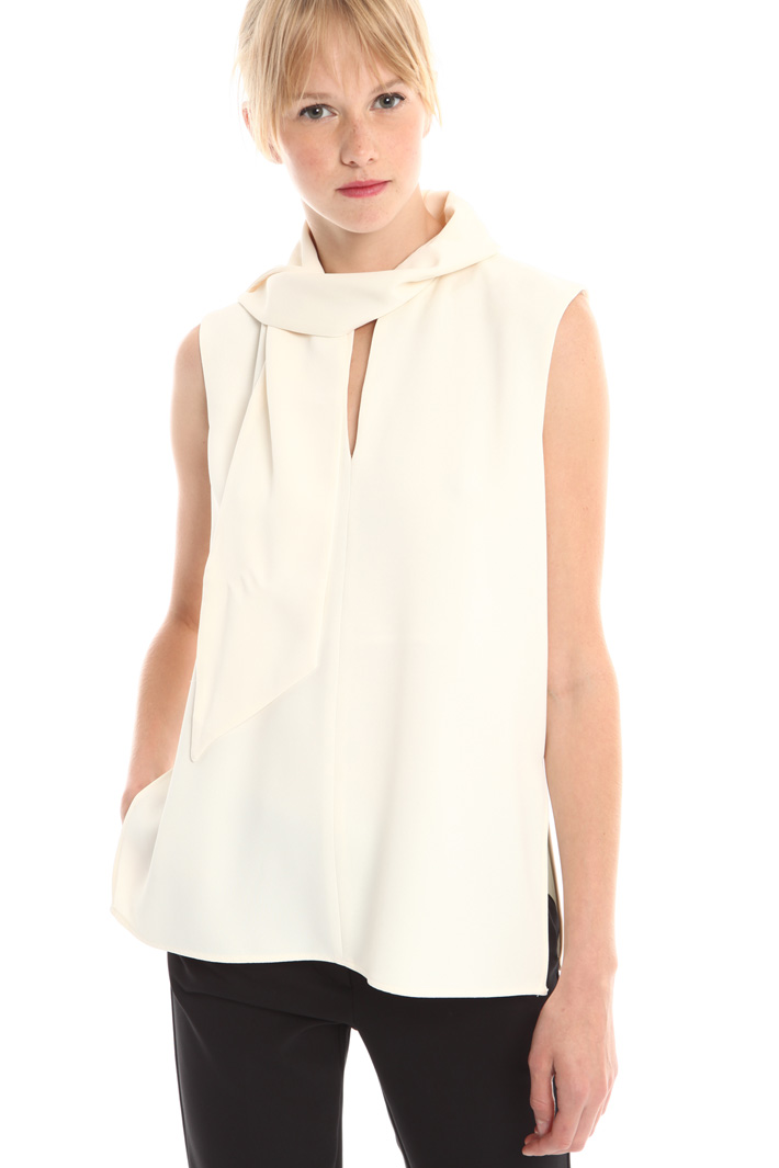 Top in crepe enver satin Fashion Market Top in crepe enver satin Fashion Market