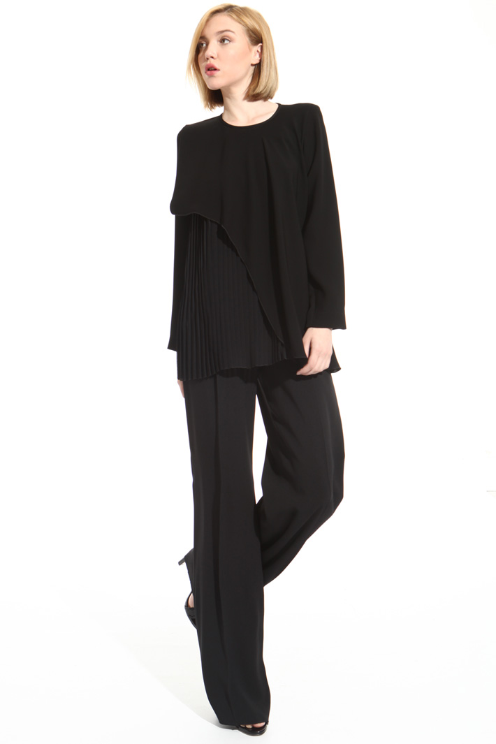 Blusa effetto plissè Fashion Market Blusa effetto plissè Fashion Market