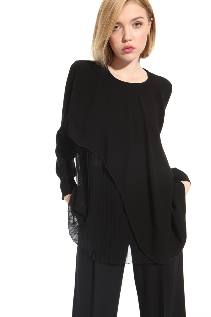 Blusa effetto plissè Fashion Market Blusa effetto plissè Fashion Market
