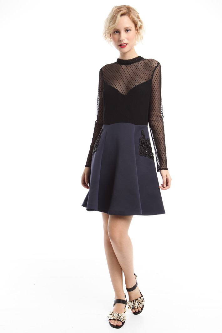 Abito in tulle e ottoman Fashion Market Abito in tulle e ottoman Fashion Market