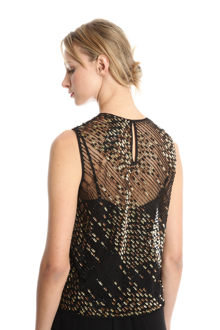 Top in tulle con paillettes Fashion Market Top in tulle con paillettes Fashion Market