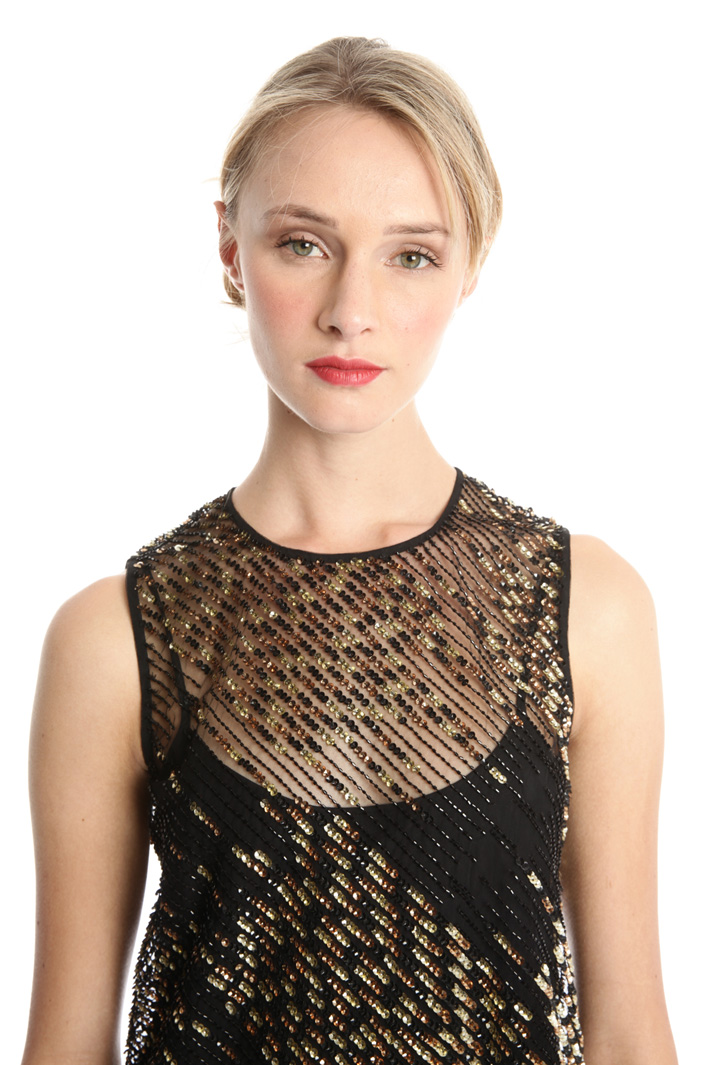 Top in tulle con paillettes Fashion Market Top in tulle con paillettes Fashion Market