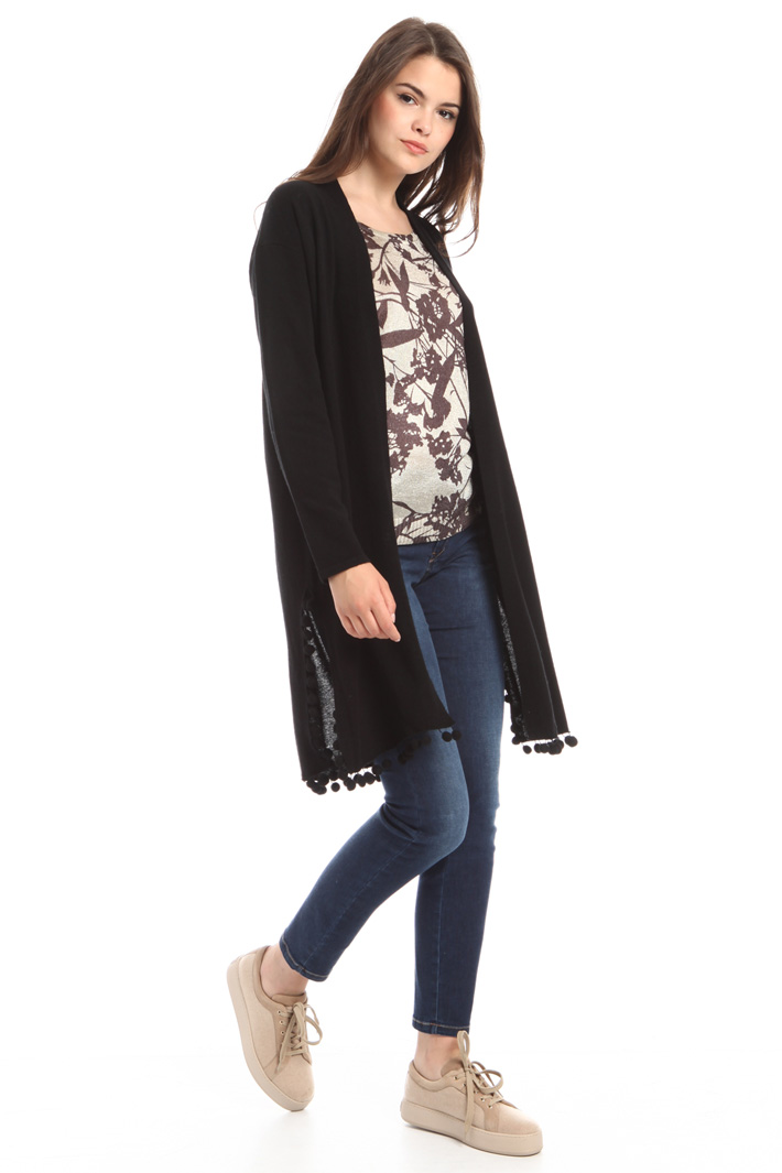 Cardigan lungo con pompon Fashion Market Cardigan lungo con pompon Fashion Market