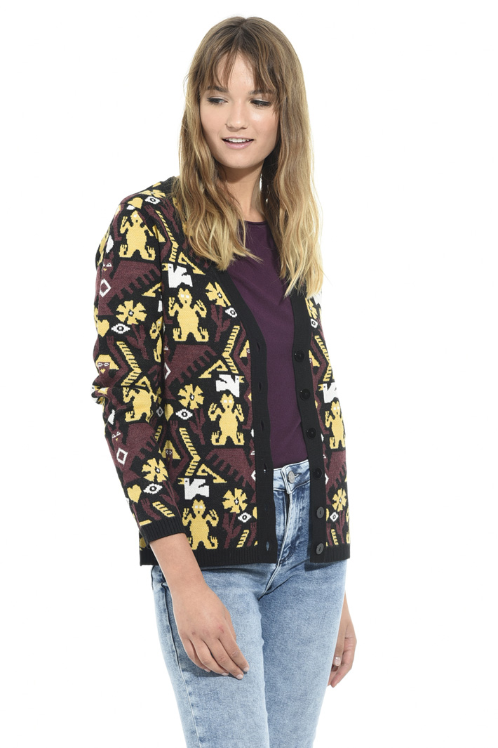 Cardigan over jacquard Fashion Market Cardigan over jacquard Fashion Market