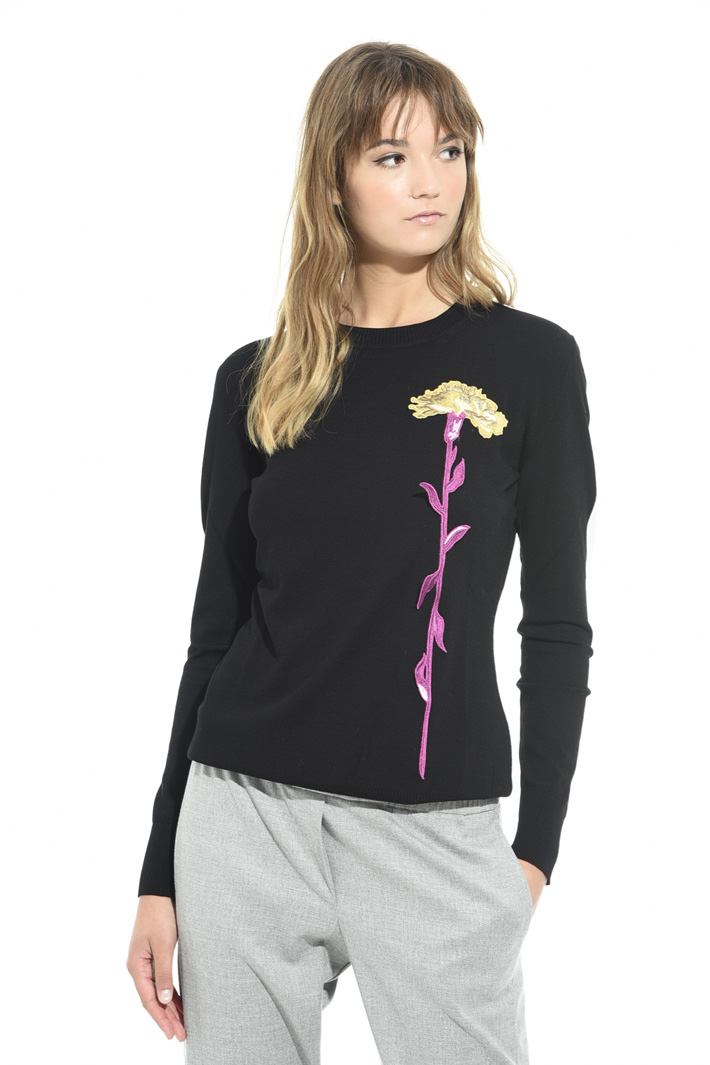 Maglia leggera con applicazione Fashion Market Maglia leggera con applicazione Fashion Market