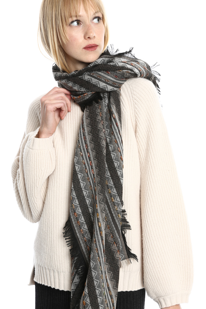 Sciarpa a righe con frange Fashion Market Sciarpa a righe con frange Fashion Market