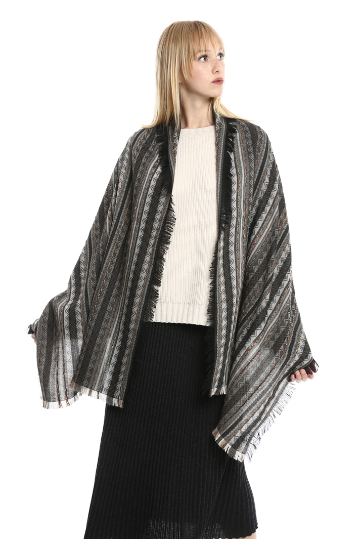 Sciarpa a righe con frange Fashion Market Sciarpa a righe con frange Fashion Market