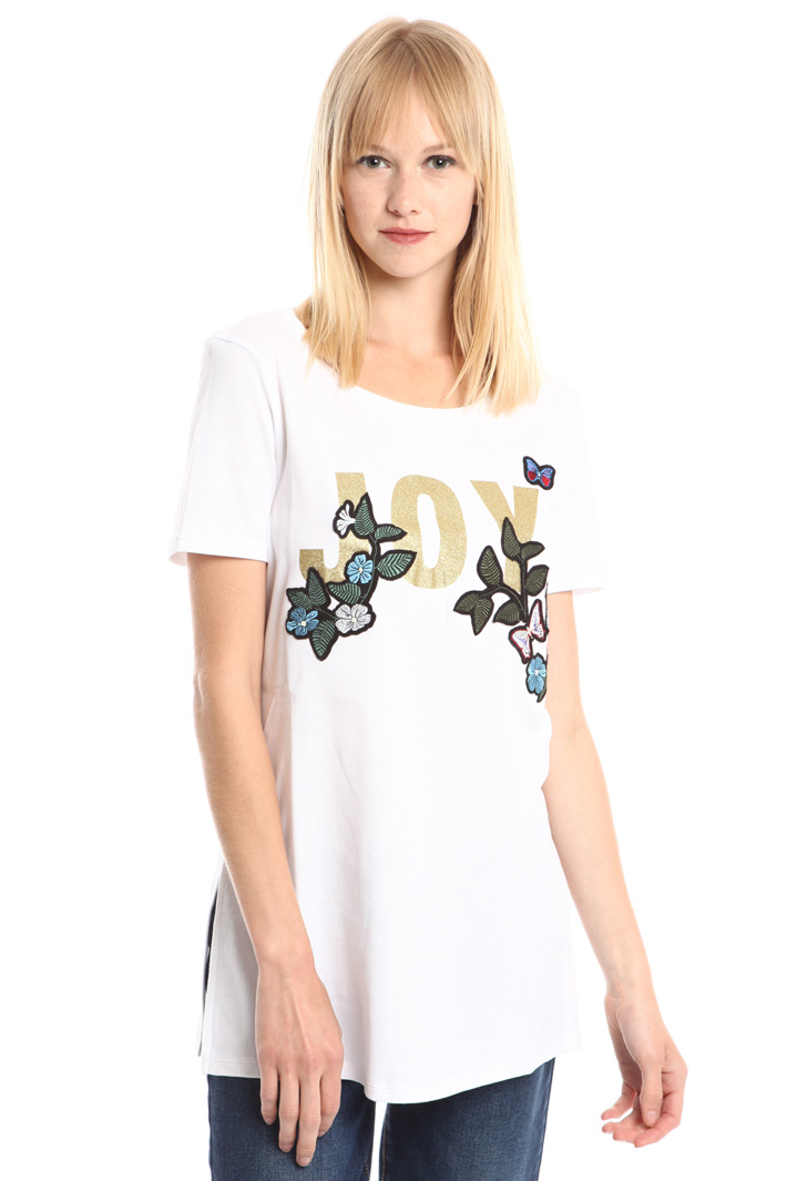 T-shirt con stampa glitter Fashion Market T-shirt con stampa glitter Fashion Market