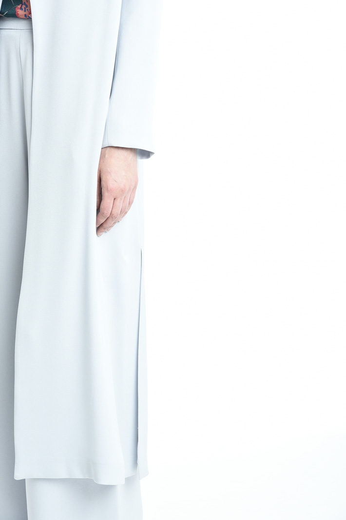 Spolverino in crepe enver satin Fashion Market Spolverino in crepe enver satin Fashion Market