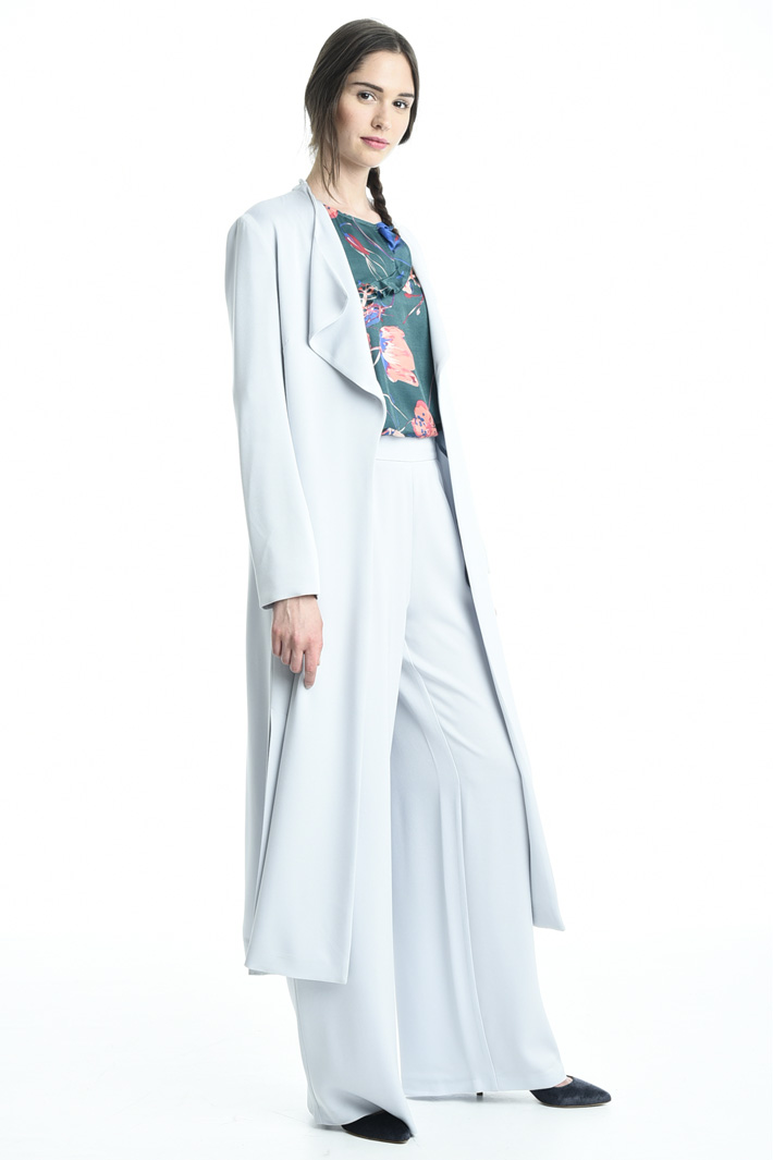 Spolverino in crepe enver satin Fashion Market Spolverino in crepe enver satin Fashion Market