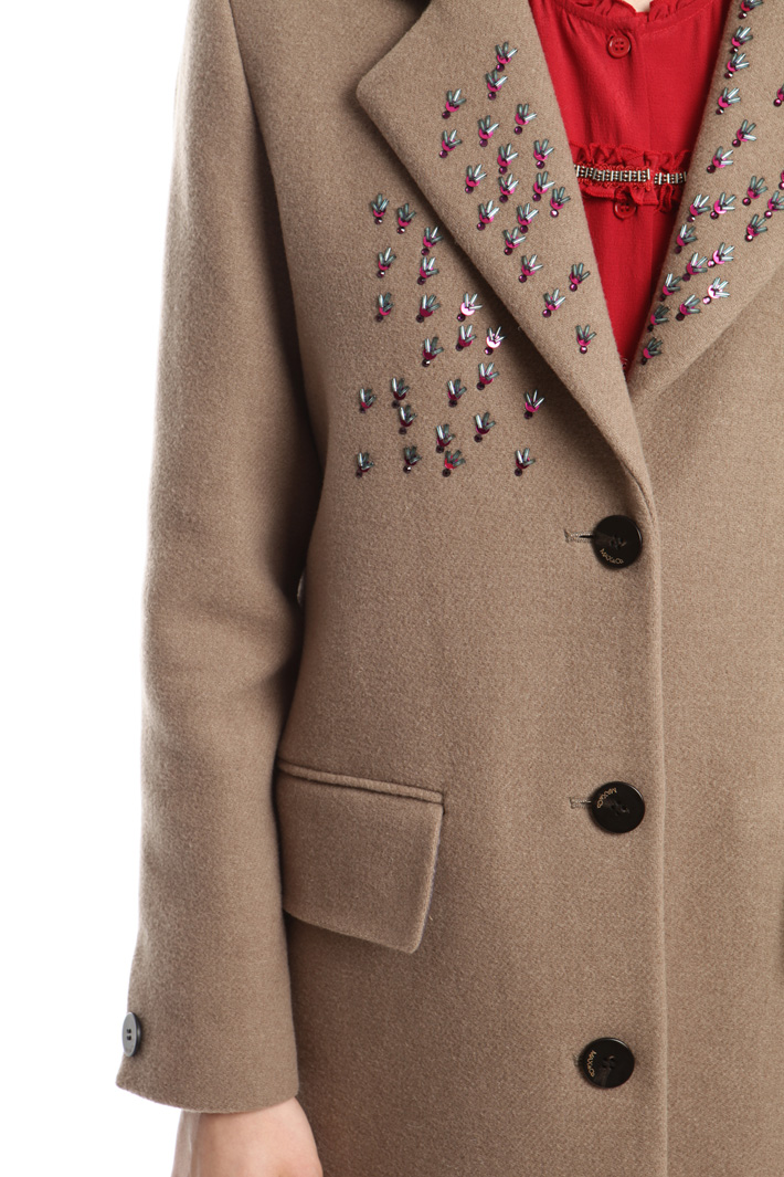 Cappotto con ricamo bijoux Fashion Market Cappotto con ricamo bijoux Fashion Market