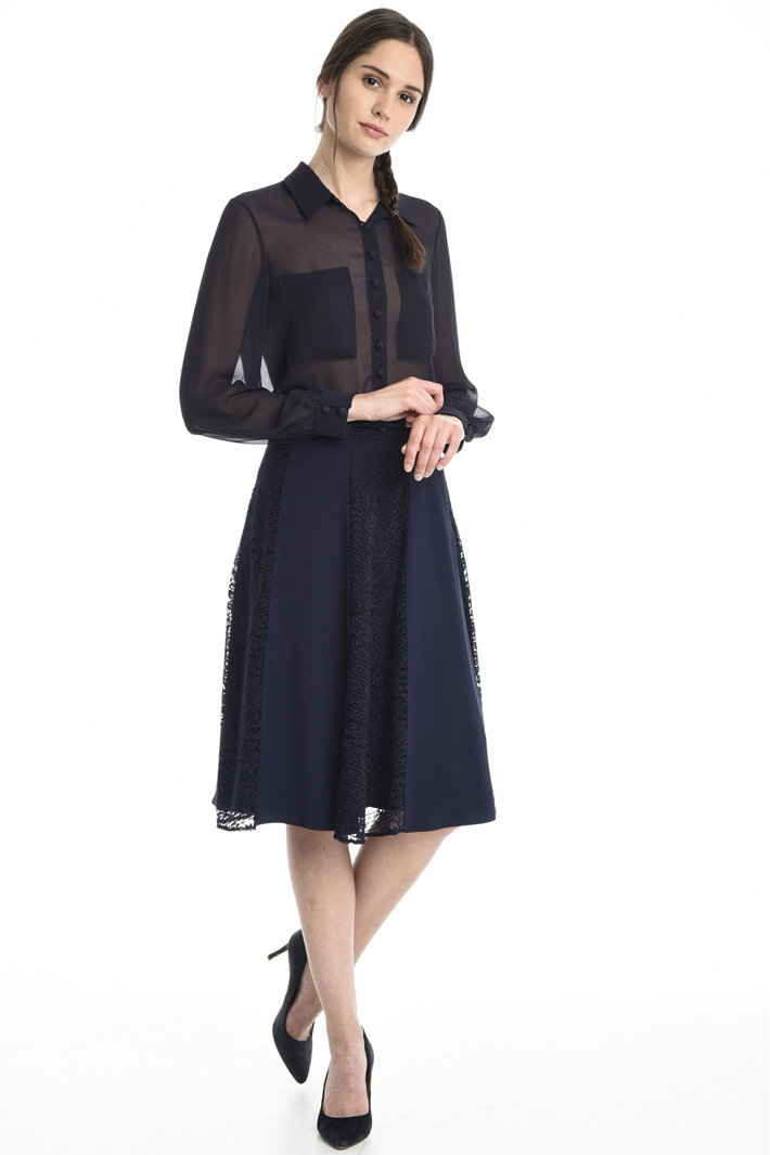 Gonna in crepe e pizzo Fashion Market Gonna in crepe e pizzo Fashion Market