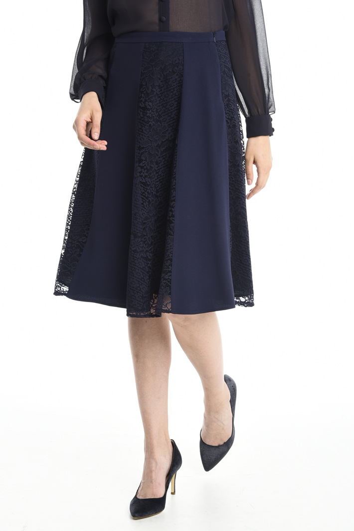 Gonna in crepe e pizzo Fashion Market Gonna in crepe e pizzo Fashion Market