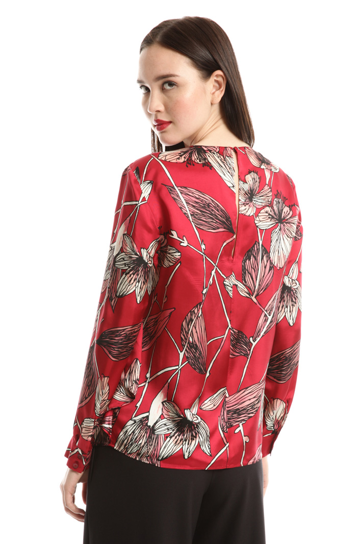 Blusa in twill con volant Fashion Market Blusa in twill con volant Fashion Market