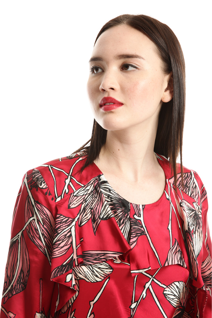 Blusa in twill con volant Fashion Market Blusa in twill con volant Fashion Market