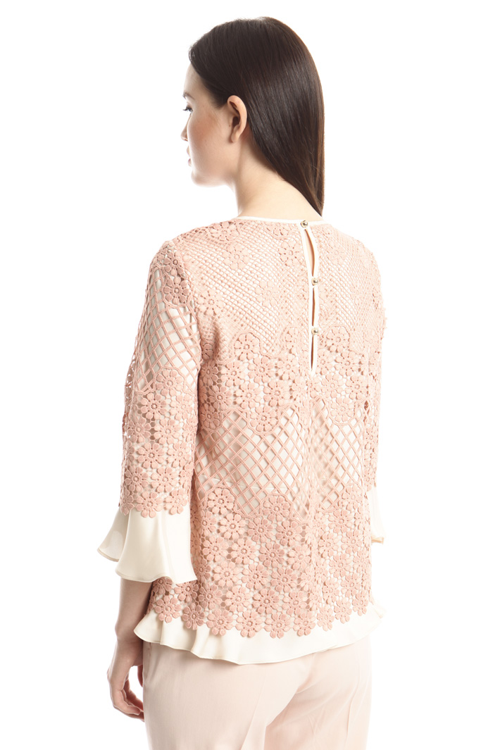 Casacca in twill e pizzo Fashion Market Casacca in twill e pizzo Fashion Market