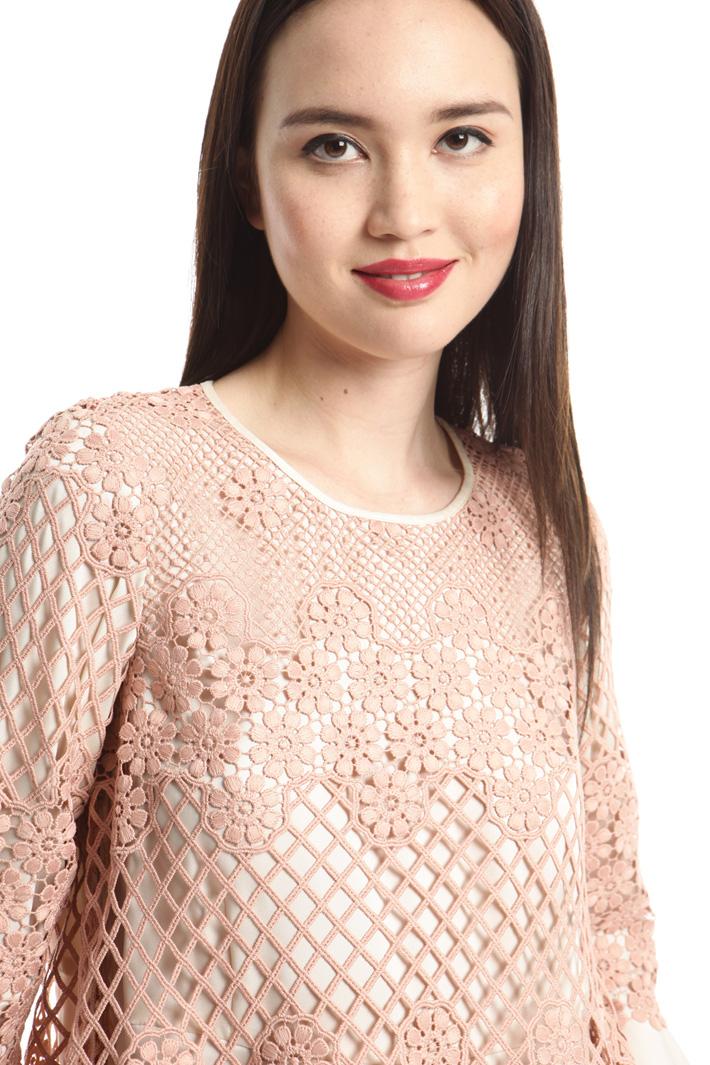 Casacca in twill e pizzo Fashion Market Casacca in twill e pizzo Fashion Market