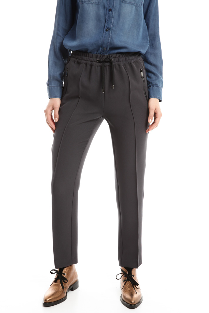 Pantaloni jogging in crepe Fashion Market Pantaloni jogging in crepe Fashion Market