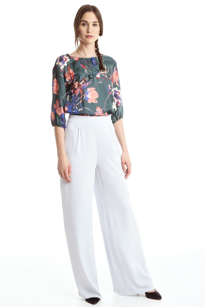 Pantaloni in crepe enver satin Fashion Market Pantaloni in crepe enver satin Fashion Market