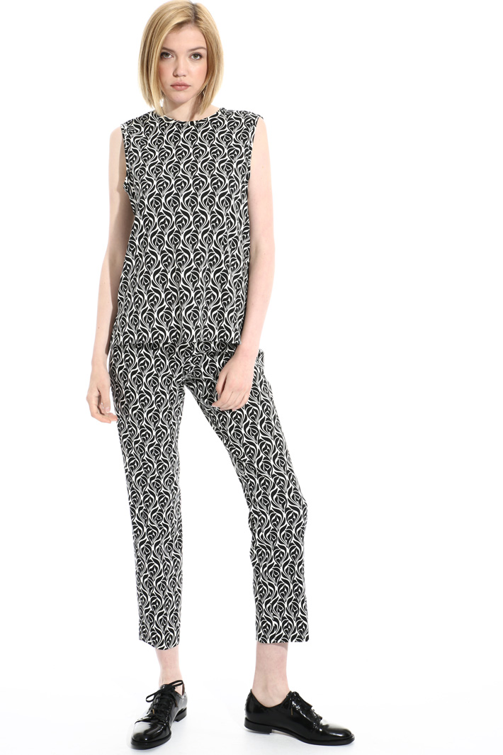 Pantalone cropped in viscosa Fashion Market Pantalone cropped in viscosa Fashion Market