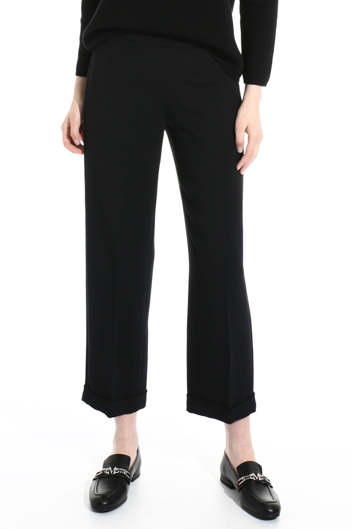 Pantalone cropped in viscosa Fashion Market Pantalone cropped in viscosa Fashion Market