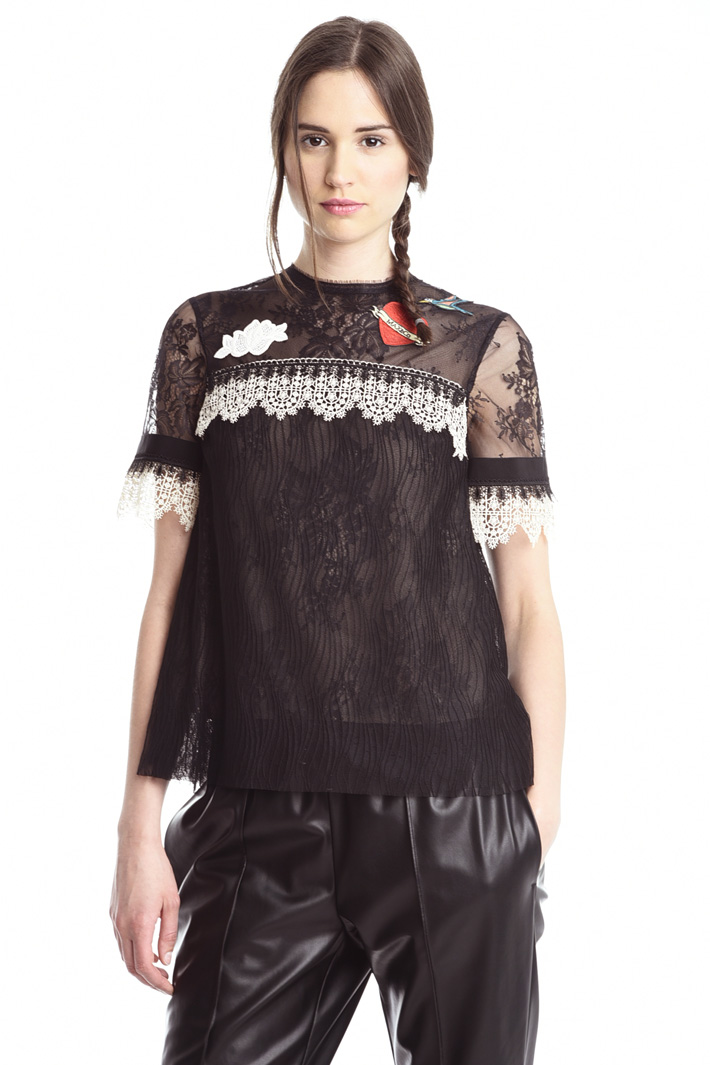 Top boxy in pizzo Fashion Market Top boxy in pizzo Fashion Market