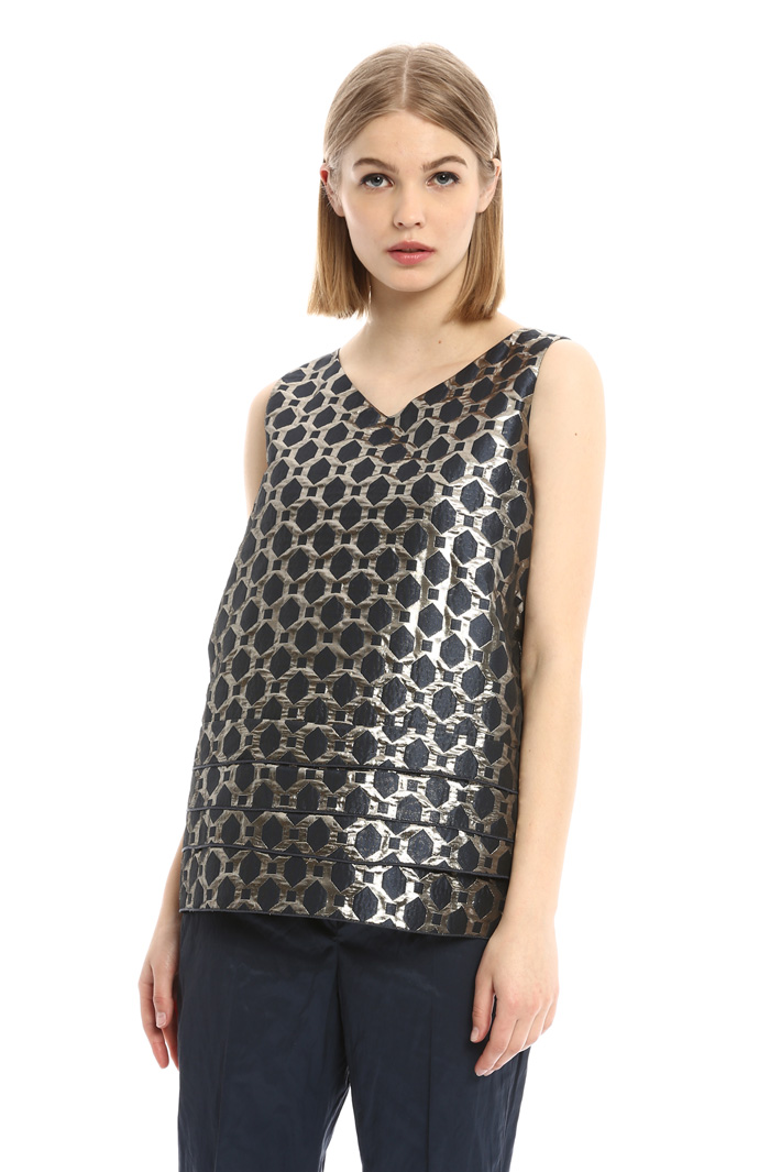 Top jacquard con balze Fashion Market Top jacquard con balze Fashion Market