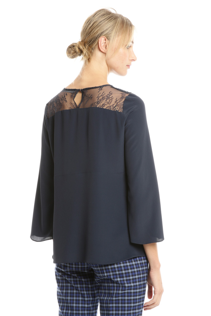 Blusa in crepe e pizzo Fashion Market Blusa in crepe e pizzo Fashion Market