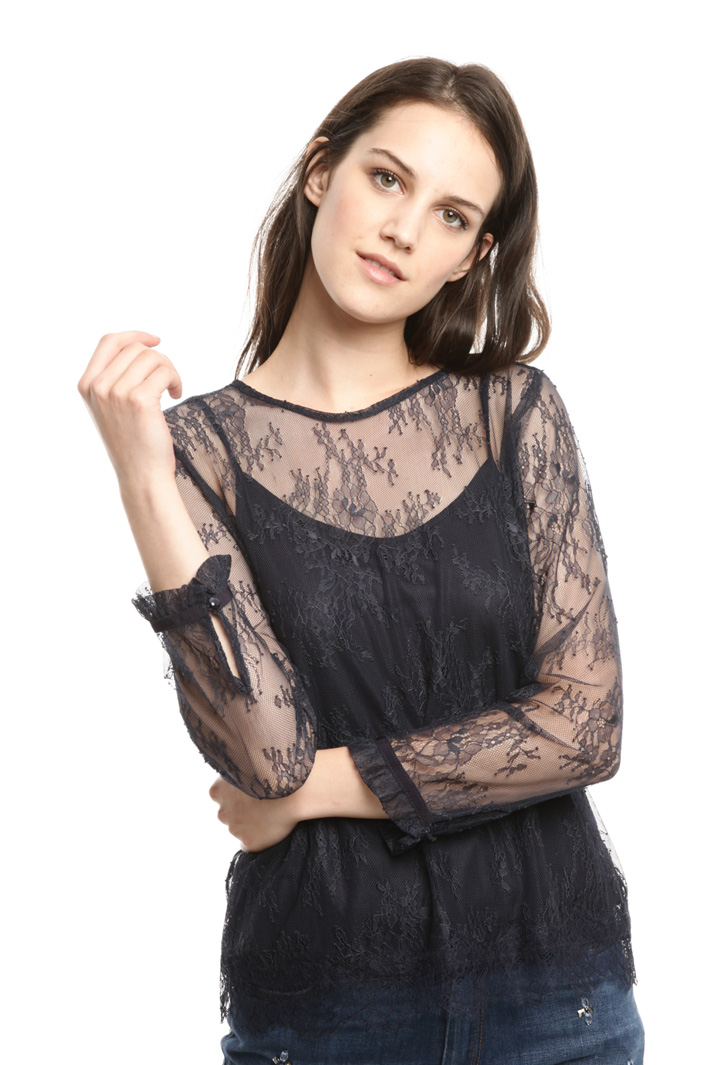 Casacca in pizzo con top Fashion Market Casacca in pizzo con top Fashion Market